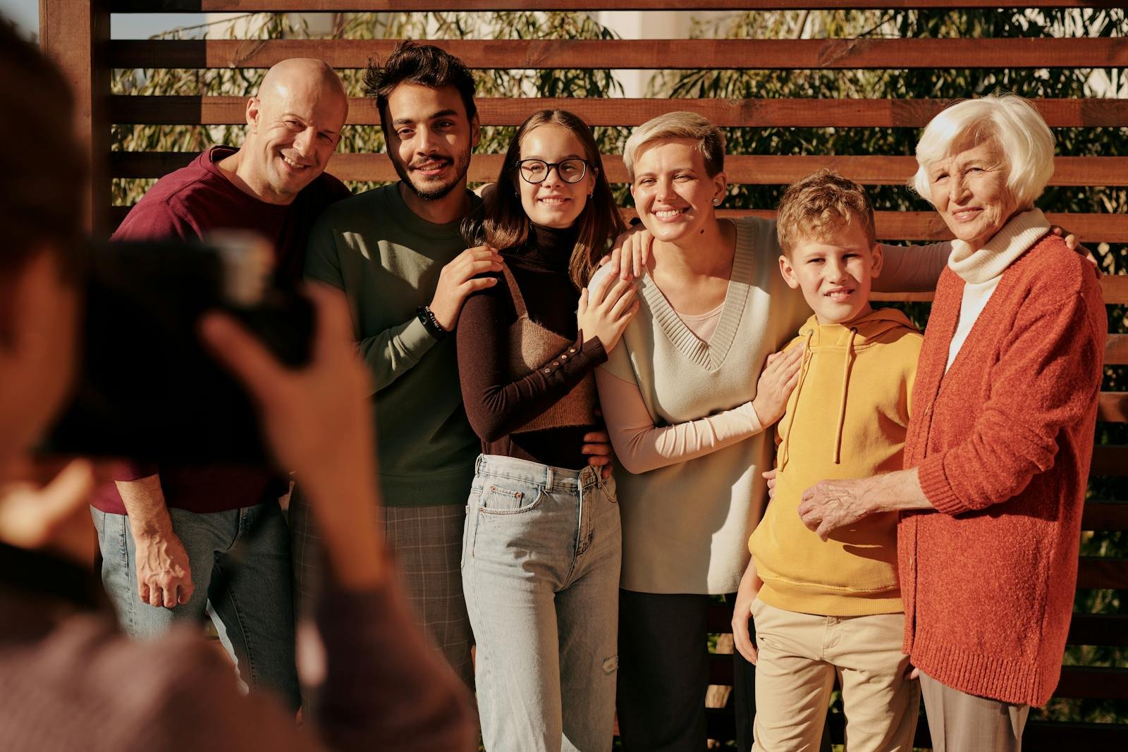 Multi-generation family enjoying time together. Osteopathy for every age
